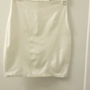 White mini skirt